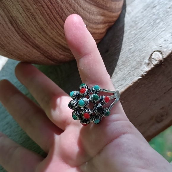 Art Deco Style Ring Multi Color - Picture 6 of 10